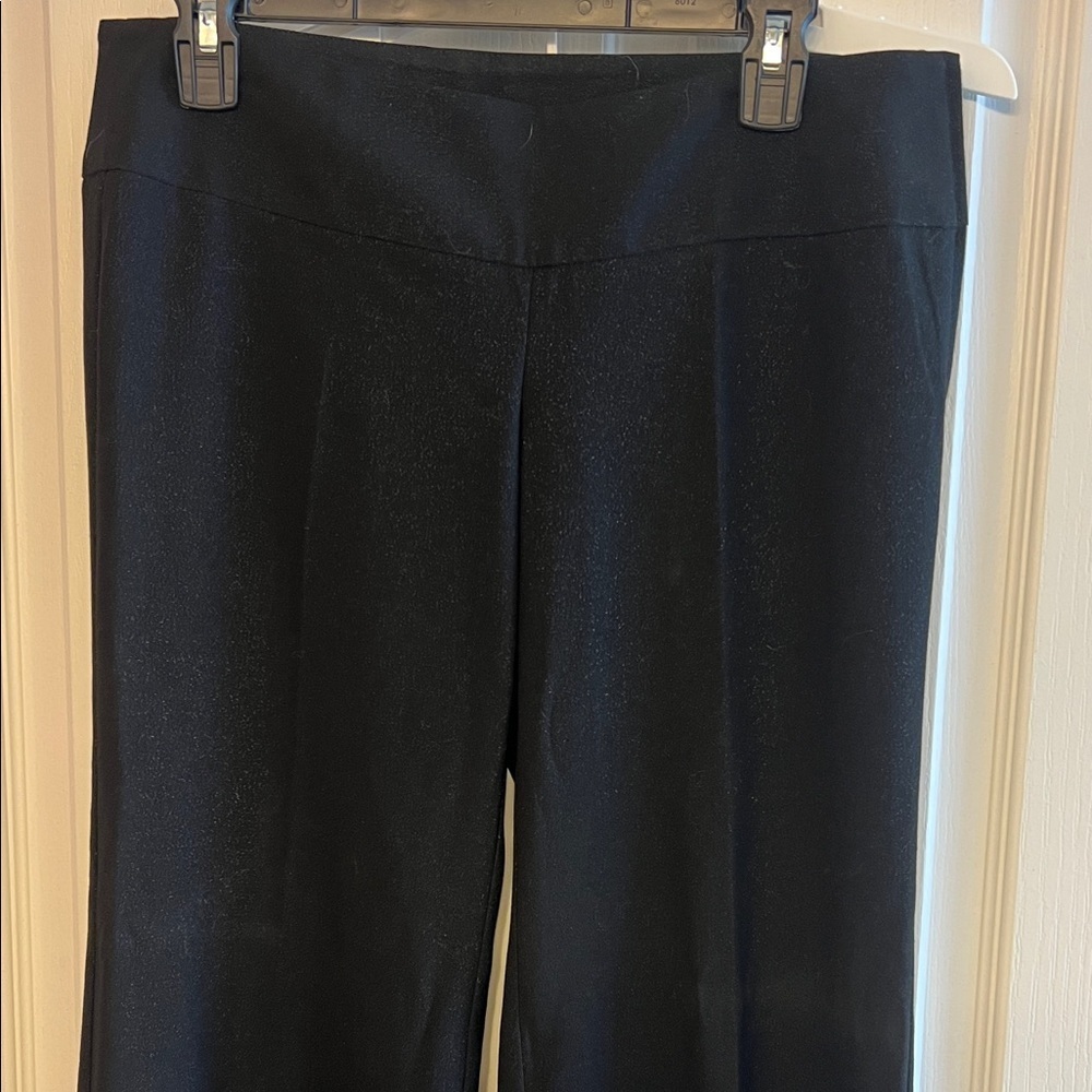 Forever 21 Sparkly Side Zip Classic Black Women's Wide leg Tuxedo style pant sz7 - Picture 1 of 8